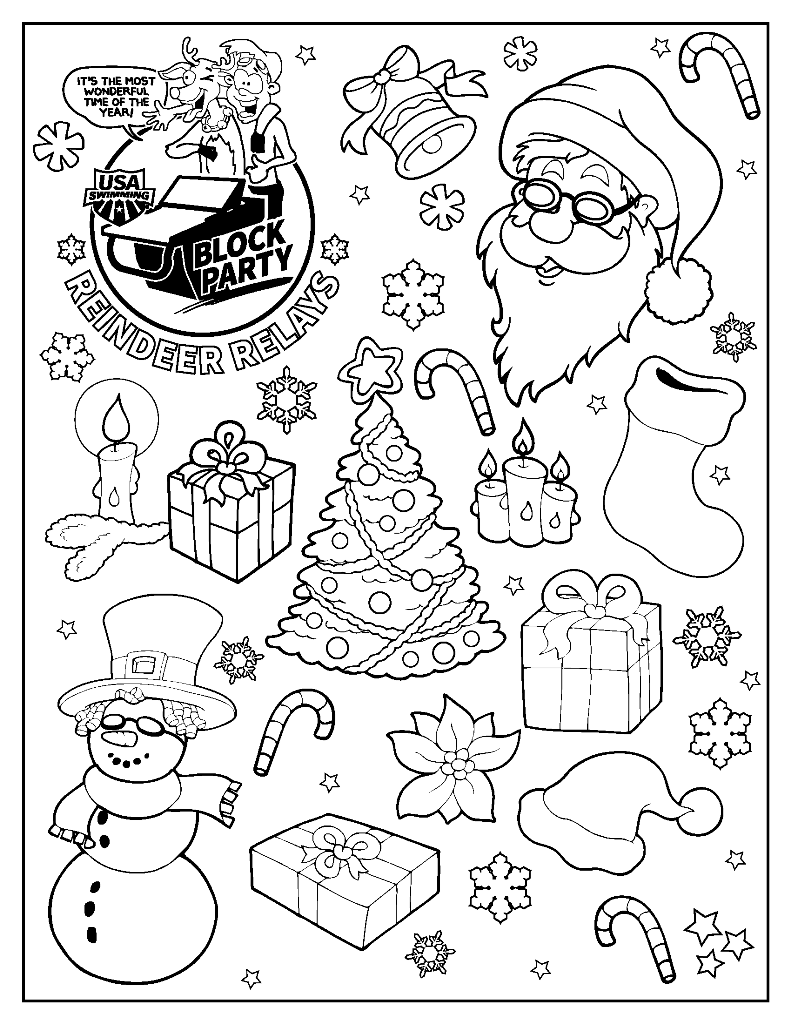 Reindeer Relays Coloring Page