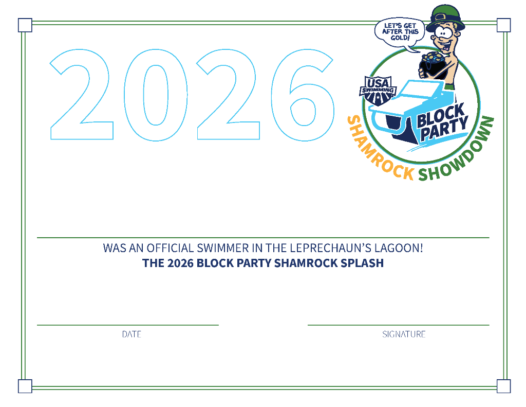 Shamrock Showdown Certificate